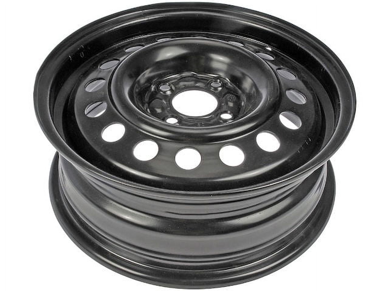 Steel Wheel - Black - 15 Inch - Compatible with 2007 - 2013 Toyota Yaris 2008 2009 2010 2011 2012