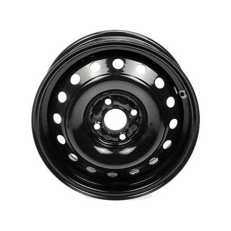 Steel Wheel - Black - 15 Inch - Compatible with 2009 - 2011 Chevy Aveo 2010