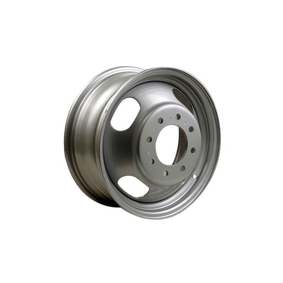 Steel Wheel - Silver - 16 x 6.5 Inch - 4 Slot - 8 Lug - Compatible with 2003 - 2019 Chevy Express 3500 2004 2005 2006 2007 2008 2009 2010 2011 2012 2013 2014 2015 2016 2017 2018 2021