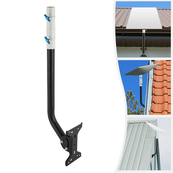 Steel Wide Base Stable Starlink Link Mounting Kit, Adjustable Long Wall Mounted Roof Mount Set