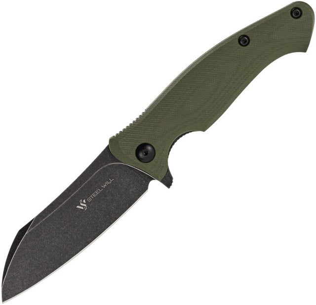 Steel Will F24-33 Nutcracker Linerlock 4.5" Folding Knife Green Handle