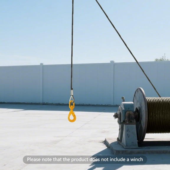 Steel Winch Cable with Swivel Self-Locking Hook Wire Rope for Lifting Material