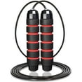 thumbnail image 1 of Steel Wire Adjustable Skipping Rope Speed Jump Weight Loss Gym Workout Exercise(Black Red), 1 of 7