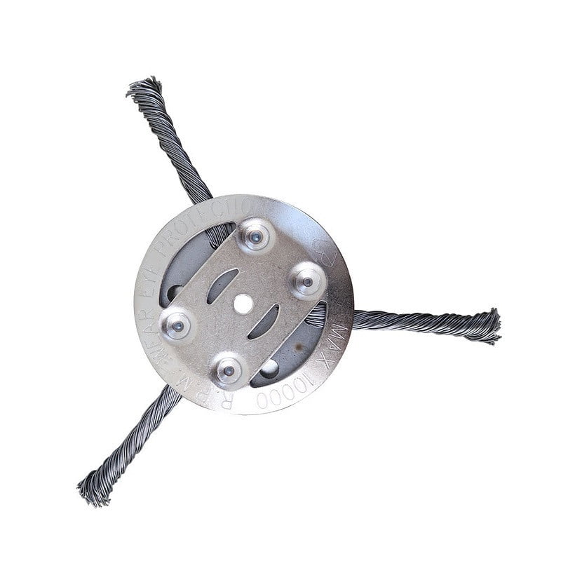 Steel Wire Brush Cutter Trimmer Head,Upgraded Less Twisted Wires