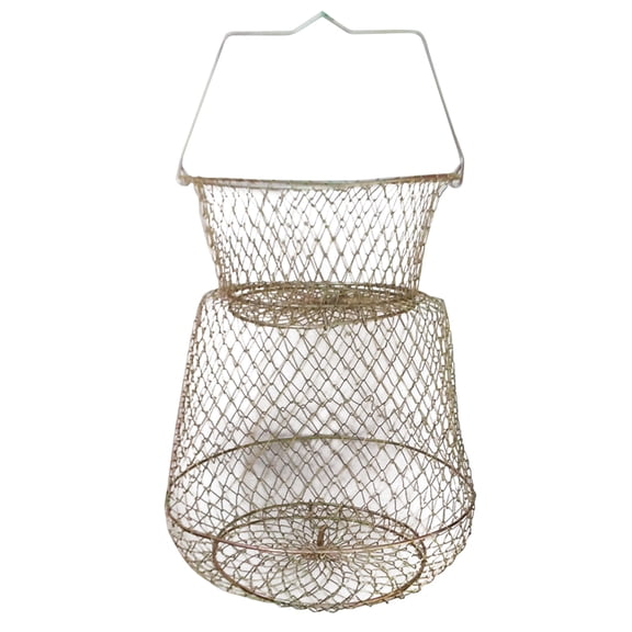 Steel Wire Fish Baskets Fish Crawfish Basket Cage Portable Fshing Net Fishing Accessories Easy to Use