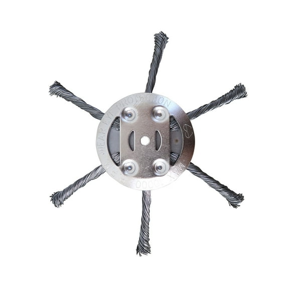 Steel Wire Grass Trimmer Head, 2025 New String Trimmer Replacement Head, Wire Weed Trimmer Head Weed Remover Tool, 6Inch Wired Trimmer Blade for Lawn Mower Tray ,Six Blade（1PC）