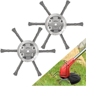 Steel Wire Grass Trimmer Head - New 6 Inch, Universal Steel Wire Trimmer Head for Weed Eater, Tool-Free Installation​,2PCS