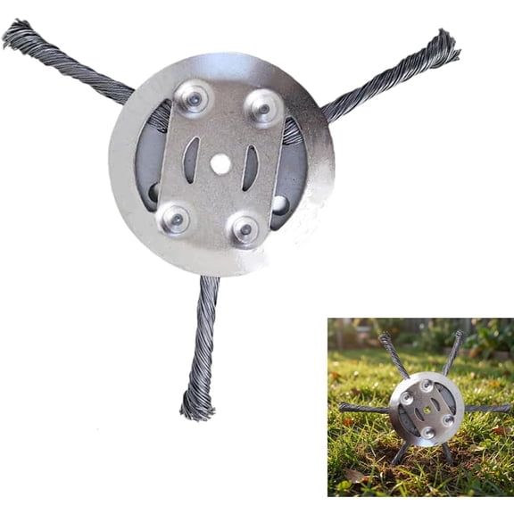Steel Wire Trimmer Head for Weed Eater, Heavy Duty Brush Cutter Attachment, Durable Weed & Rust Removal Blade for Lawn Mower(1Pcs)