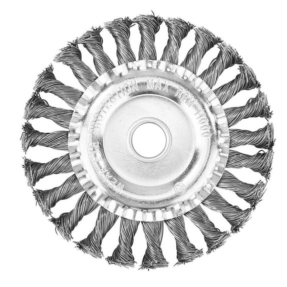 Steel Wire Wheel Garden Weed Brush Lawn Mower Grass Eater Trimmer Brush Cutter Tools Garden Grass Trimmer Head Weed Brush (4in)