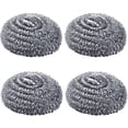 thumbnail image 1 of Steel Wool,Heavy‑Duty Reusable Stainless‑Steel Scourer,Durable Metal‑Scrub Scouring‑Ball,Tough‑Grime‑Fighting Stainless Steel Dishwashing Scouring Pads,Metal Cleaning Scrubbing Tool for Kitchen, 1 of 4