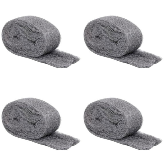 Steel Wool Mice Control, 4 Pack 3" x13 Ft Hole Filler, Gap Blocker, Barrier, Protect Against Animals in Holes Holes, Siding, Pipeline, Vents for Garden, House, Garage