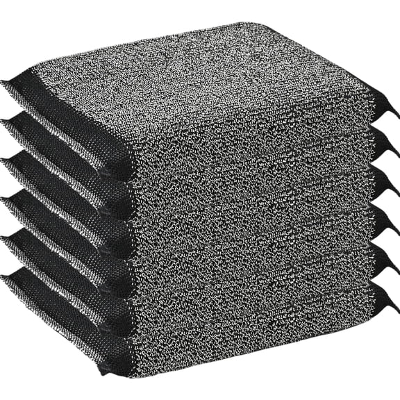 Steel Wool Scrub Sponges Kitchen, Reusable Dish Scrubber Sponge, for Pots, Pans, Gentle and Scratch Free - 6 Pack Black