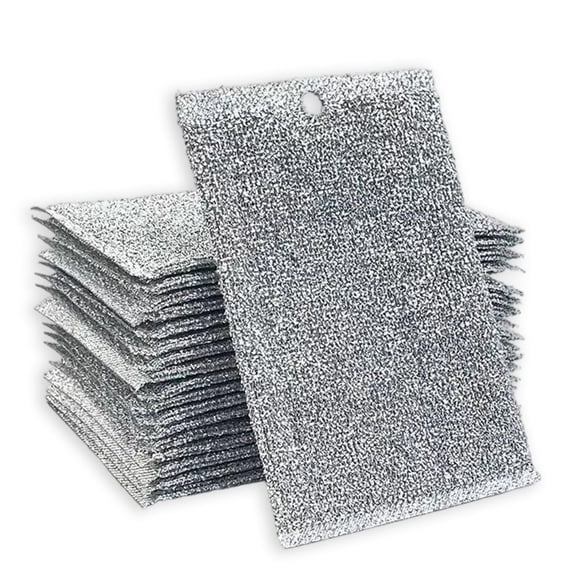 Steel Wool Scrubber, 2026 New Multipurpose Non-Scratch Wire Dishwashing Rag/Cloth for Wet & Dry Use, Reusable for Cookware, Sinks, Dishes, Stoves & Fireplaces (15)