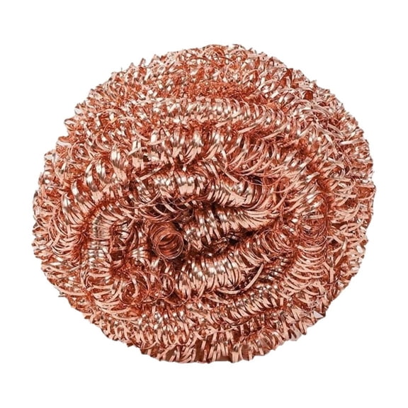 Steel Wool Scrubber (Wire Scouring Pad, Metal Scrubber), Copper Kitchen Cleaning Wool, Eco-Friendly Dish Scrubber for Cookware, Pot Scouring Pad, Rust Remover, Heavy Duty Cleaning, by Kingtowag