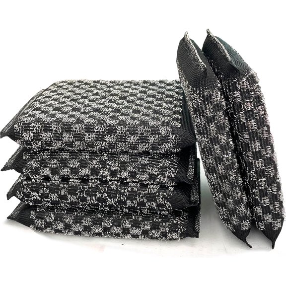 Steel Wool Scrubbers Dish Sponges Kitchen Scrubbing Pads Pot Scrubber for Kitchen Non Scratch, Soft and Fast Cleaning Scrubber (Black)