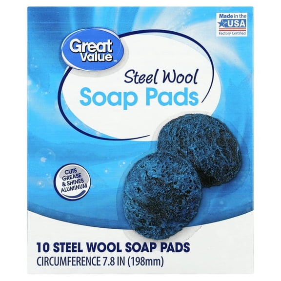 Steel Wool Soap Pads, 10 Count
