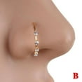 thumbnail image 1 of Steel Zircon Gem Bone Nose Stud Piercing Earring Anodized Color Rose Z8M5 T1A1, 1 of 9