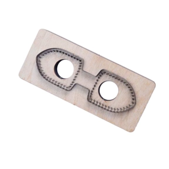 Steel and Board Key Die for Soft Sheets, Fixed Form for Cutting Leather and Punching Holes in Handmade Projects