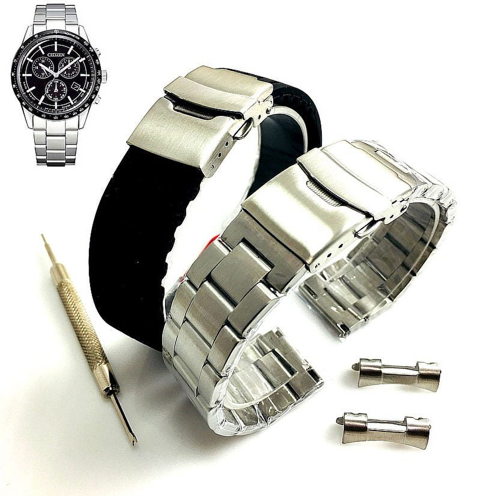Steel and Silicone Replacement Watch Band Fits Citizen BL5594 59E E820 S083460