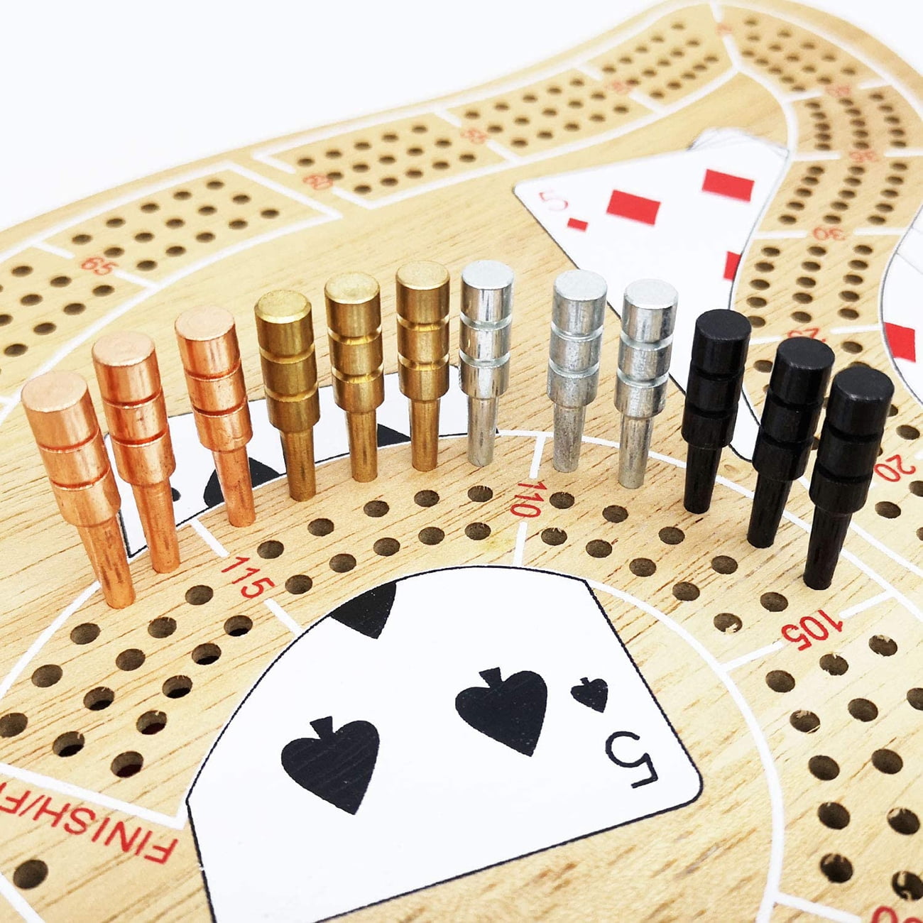 Steel and brass pins, 12 pieces, 3 silver 3 black 3 gold 3 copper, 1/8 holes, Marking bar