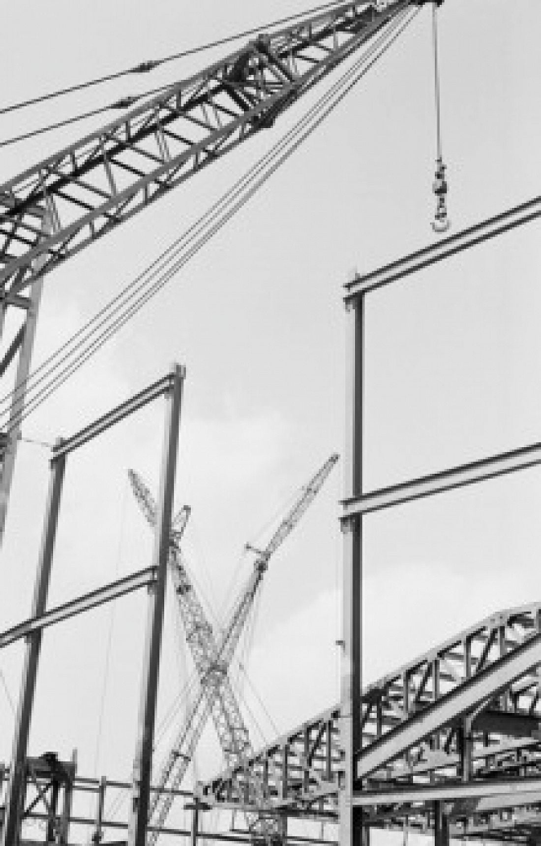 Steel construction and cranes Canvas Art - (24 x 36)