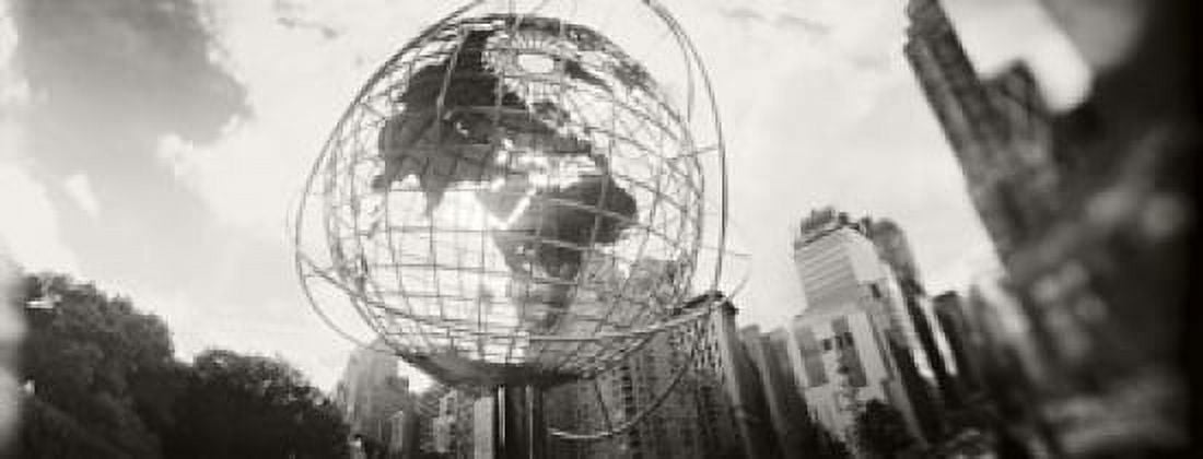 Steel globe Columbus Circle Manhattan New York City New York State USA Canvas Art - Panoramic Images (15 x 6)