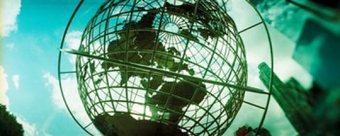 Steel globe at the Trump International Hotel And Tower Columbus Circle Manhattan New York City New York State USA Canvas Art - Panoramic Images (30 x 12)