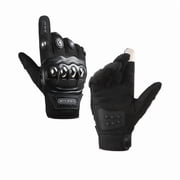 Steel outdoor knuckle lock motorcycle safety gloves, alloy steel touchscreen bicycle and motorcycle gloves, mens rubber protective gloves