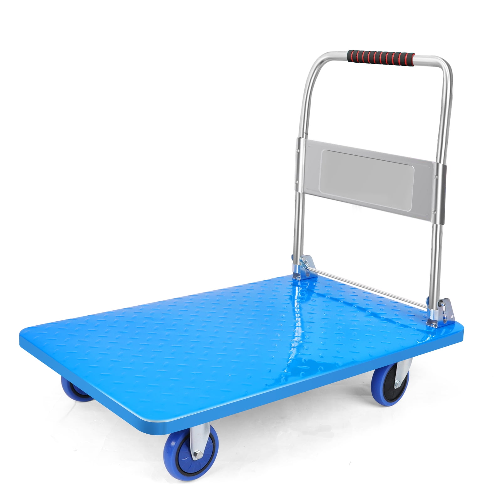 Platform Dolly Cart | Folding 1000 Pound Capacity 360 Degree Swivel Wheels | 35*18.5*32.5 in | Silver, Size: Silver-1000 lbs