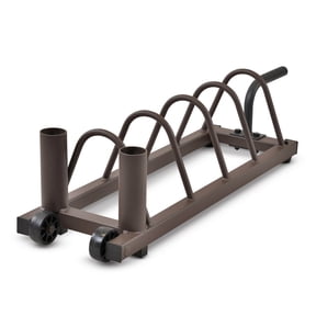 SteelBody by Marcy Powder-Coated Steel Horizontal Weight Plate Rack w/ Wheels STB-0130