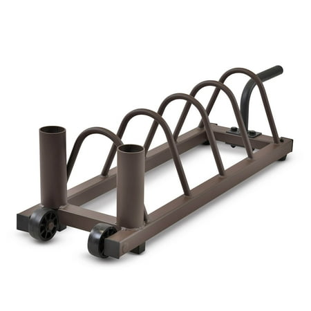 SteelBody by Marcy Powder-Coated Steel Horizontal Weight Plate Rack w/ Wheels STB-0130