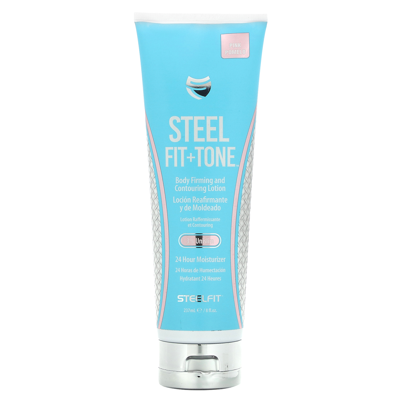 SteelFit Fit + Tone, Body Firming and Contouring Lotion, Pink Pomelo, 8