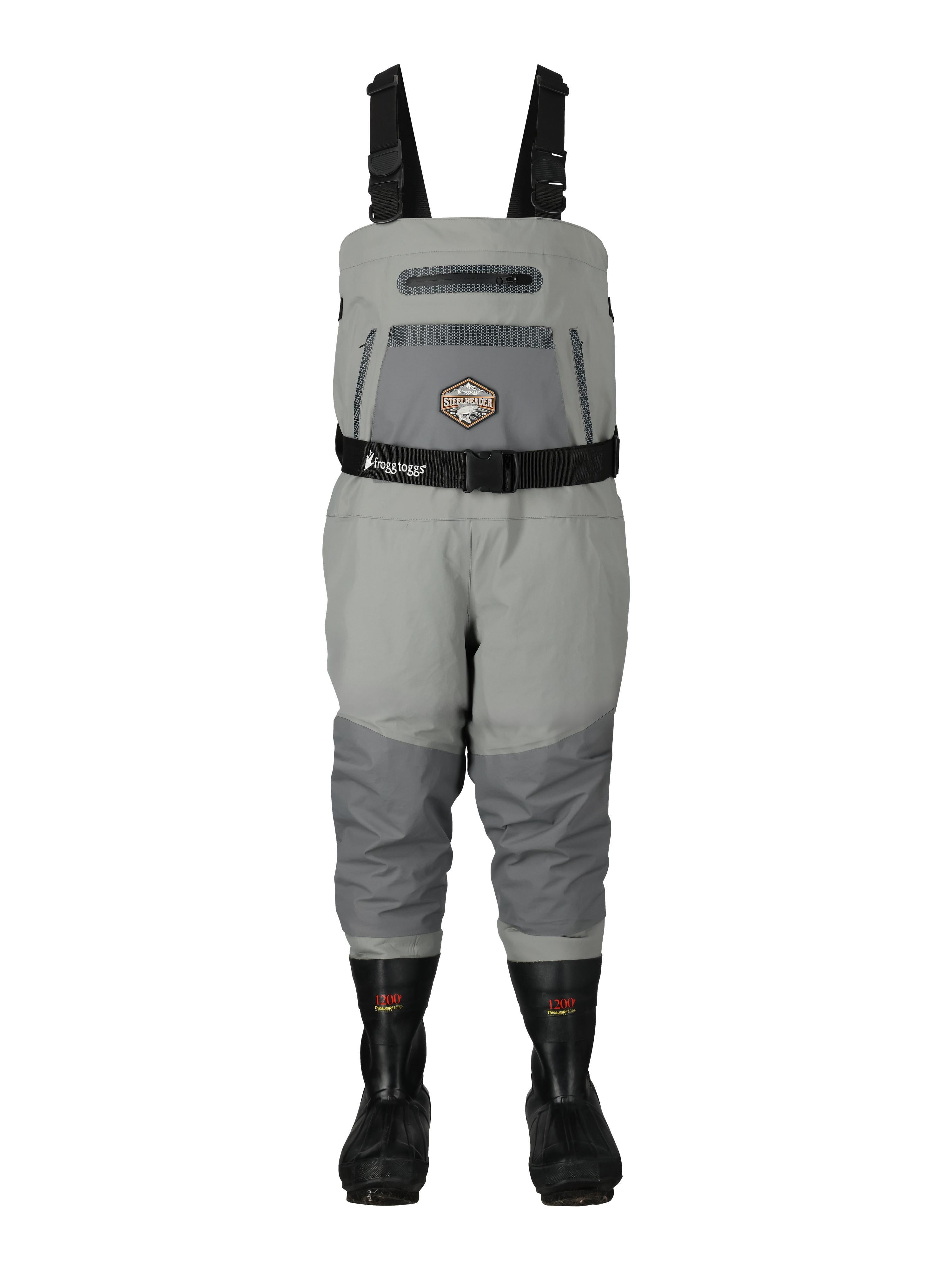 Slate Gray Reinforced Nylon Insulated Bootfoot Wader, Size 12