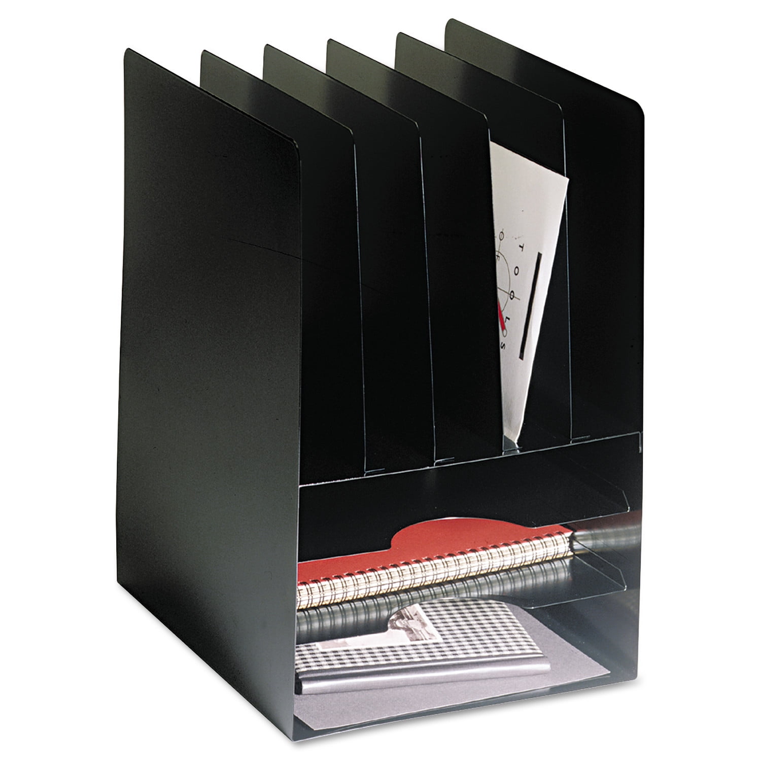 SteelMaster Compact Combo Organizer, Eight Sections, Steel, 9 5/8 x 11 1/8 x 14 1/8, Black -MMF2645VHBK