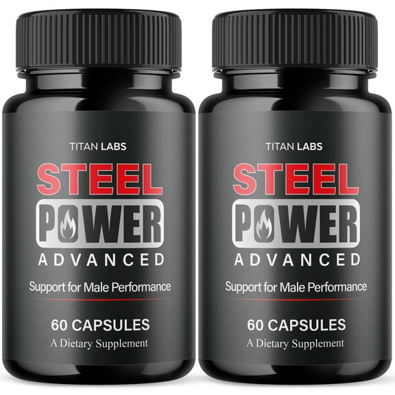 SteelPower Advanced Formula Natural Supplement Pills for Max Strength 120 Capsules