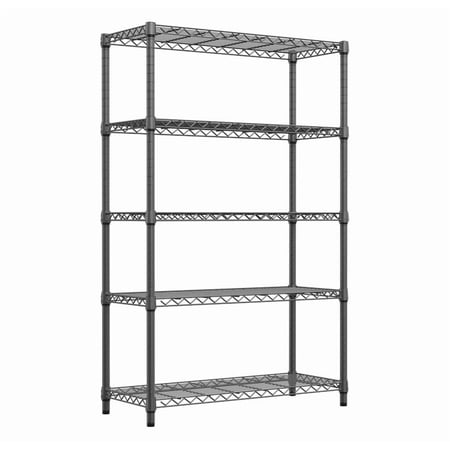 SteelPro 5 Tier Heavy Duty Storage Rack 1750lb Capacity Adjustable Shelving Unit For Home Kitchen Garage Organization 72 Inch Height
