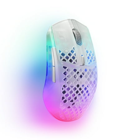 SteelSeries - Aerox 3 Super Light Honeycomb Wireless RGB Optical Gaming Mouse - Ghost Edition