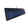 thumbnail interactive-video image 1 of SteelSeries Apex 100 Gaming Keyboard - Tactile & Silent - Blue LED Backlit - Splash Resistant, 1 of 8