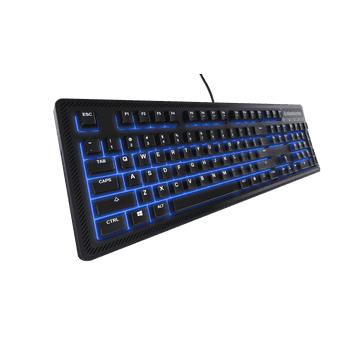 SteelSeries Apex 100 Gaming Keyboard - Tactile & Silent - Blue LED Backlit - Splash Resistant