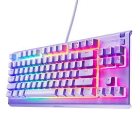 SteelSeries Apex 3 TKL Gaming Keyboard - Tenkeyless, RGB, Water & Dust Resistant - 8-Zone RGB Illumination — Whisper-Quiet Gaming Switch - Lavender
