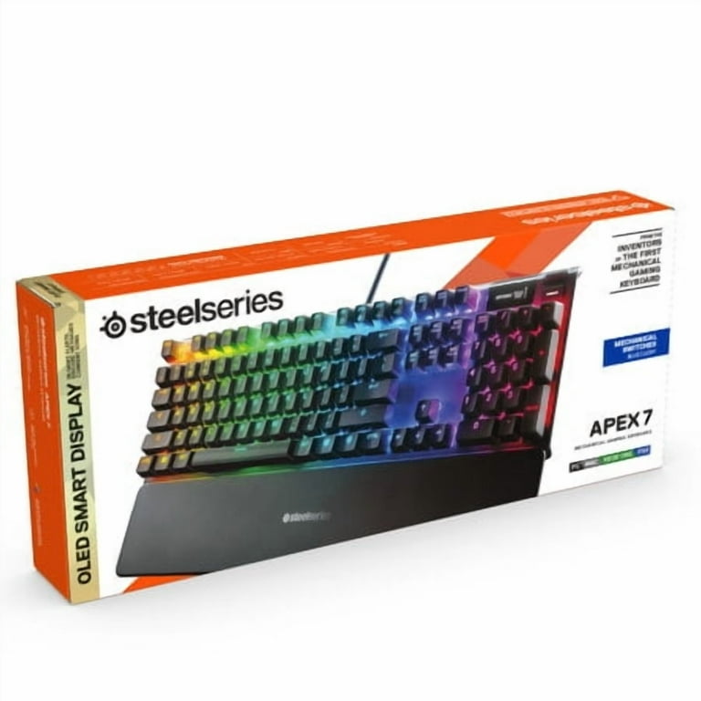 SteelSeries Apex 7 Mechanical Gaming Keyboard, Blue Switch