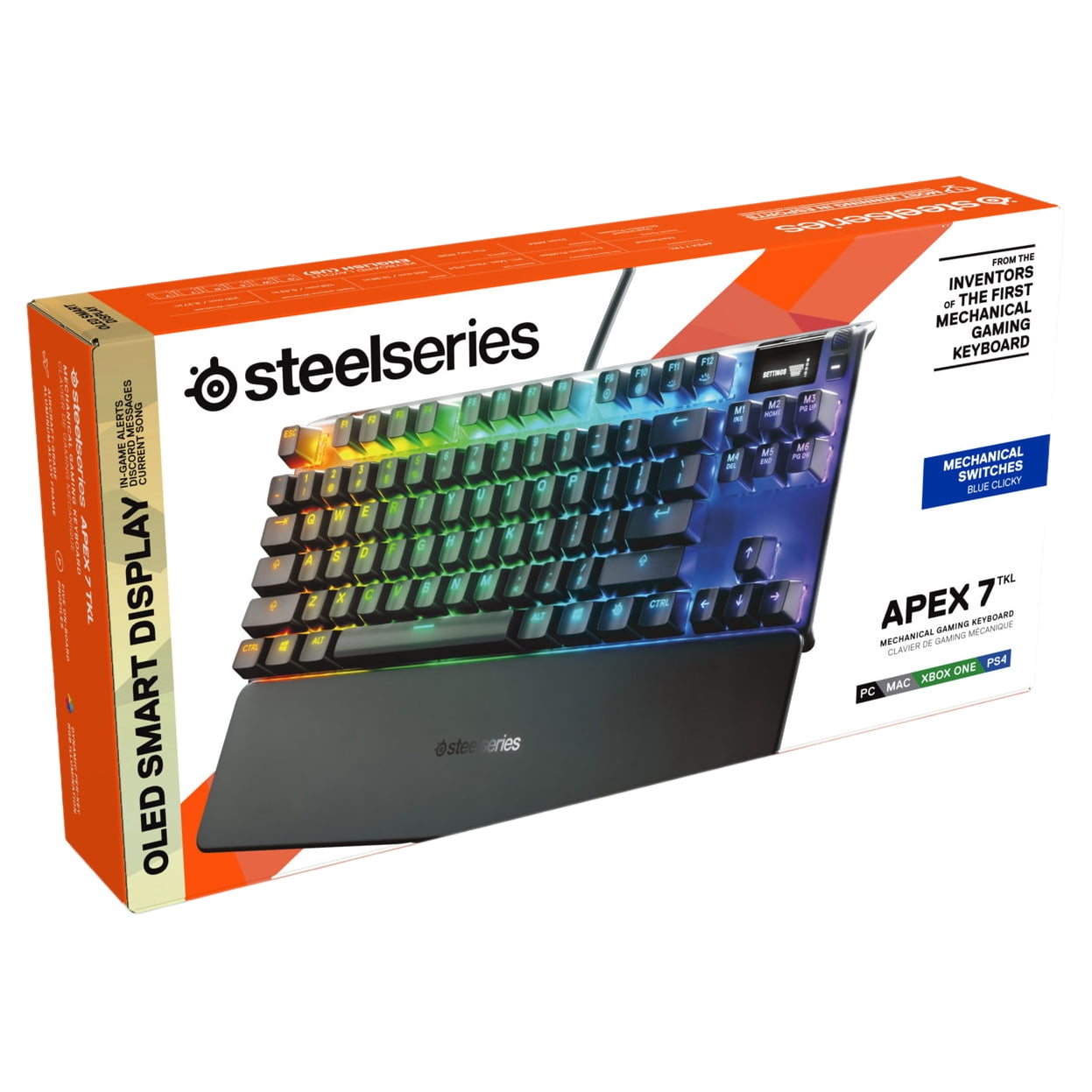 SteelSeries Apex 7 TKL Compact Mechanical Gaming Keyboard, OLED