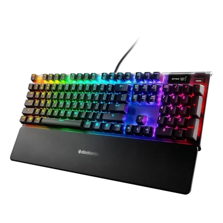 SteelSeries - Apex Pro V2 Full Size Wired Mechanical OmniPoint Adjustable HyperMagnetic Gaming Keyboard with Rapid Tap - Black