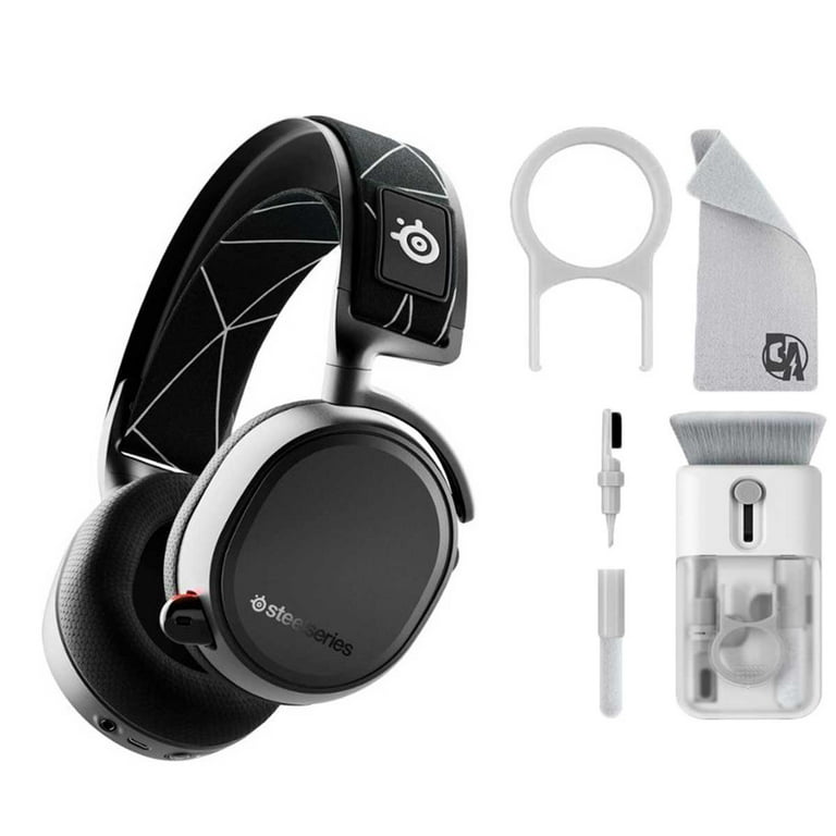 SteelSeries Arctis 9 Wireless Gaming Headset for PC, PS5, and PS4 Black  With Cleaning Kit Bolt Axtion Bundle Used 