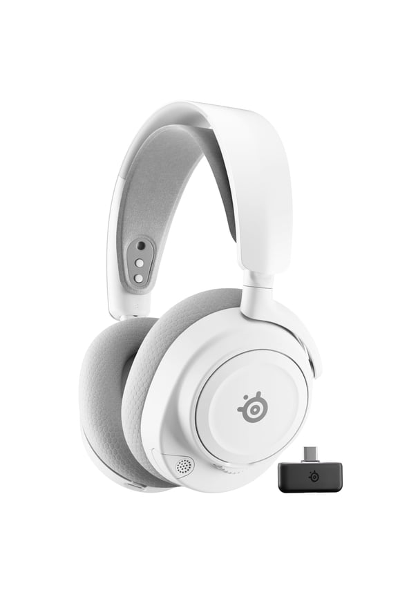 Arctis Nova 7 Wireless Gaming Headset - On-Ear - 50+ HR  Mixable 2.4GHz/Bluetooth  PC, PS5, PS4, Switch 1/2, Mobile -White
