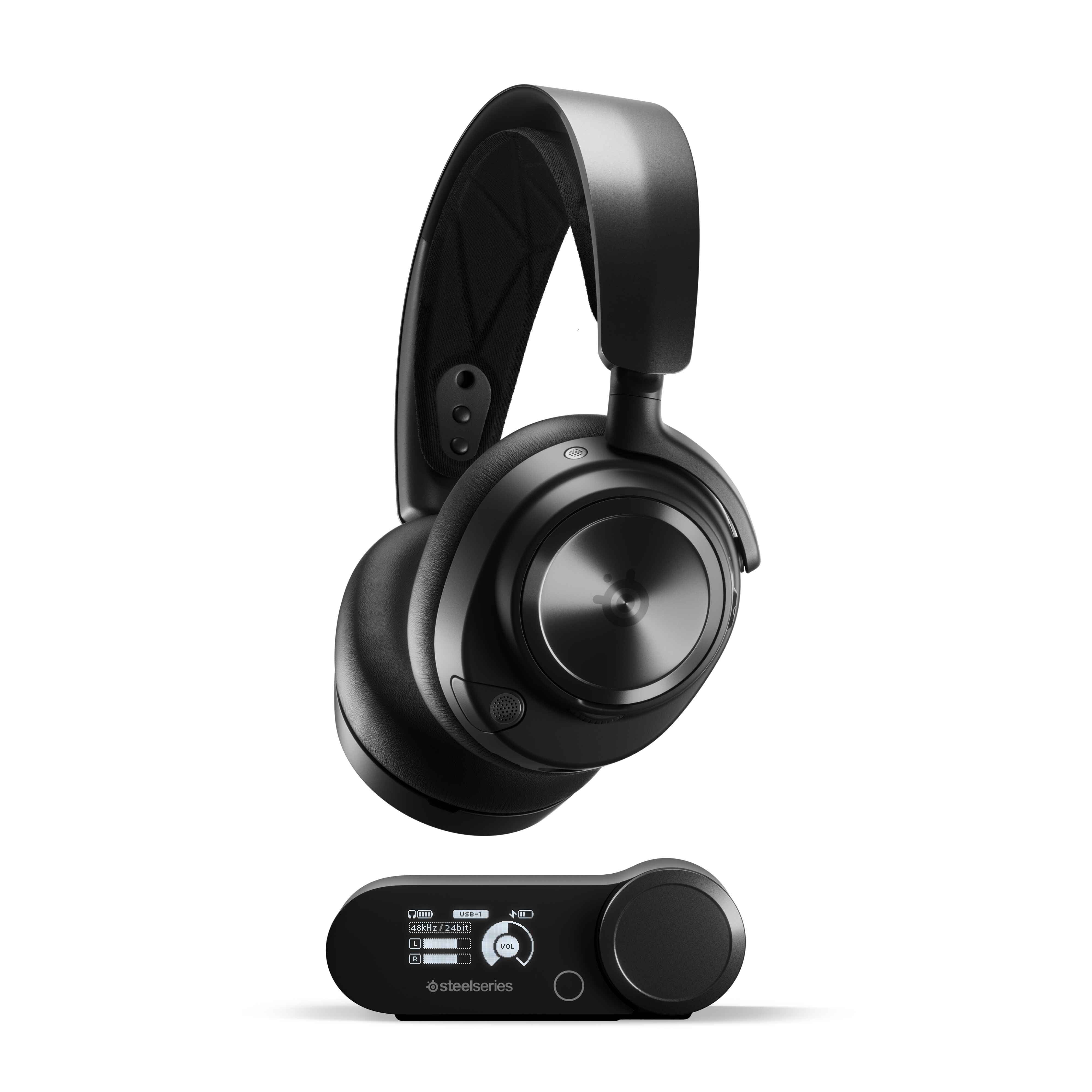 SteelSeries Nova Pro Wireless Multi-System Gaming Headset - Premium Hi-Fi Drivers - Active Noise Cancellation - Infinity Power System - ClearCast Gen 2 - PC, PS5, PS4, Mobile - Walmart.com
