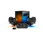 SteelSeries Arena 9 5.1 Bluetooth Gaming Speakers with RGB Lighting (6 Piece), Black