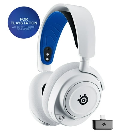 SteelSeries - Arctis Nova 7P  Wireless Gaming Headset for PS5, PS4 - White