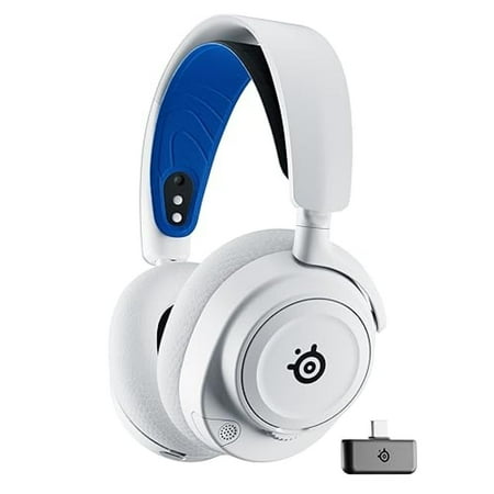 SteelSeries - Arctis Nova 7P Wireless Over-The-Ear Gaming Headset for PS5, PS4 - White