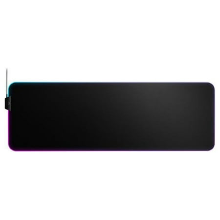SteelSeries - QcK Prism Cloth Gaming Mouse Pad with 2-Zone RGB Illumination XL - Black